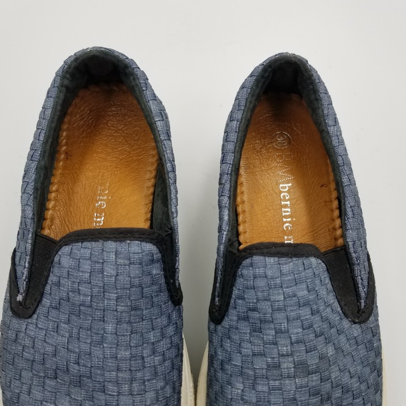 Bernie Mev Blue Woven Elastic Platform Slip-On Sneakers US 8 (EU 38) gallery
