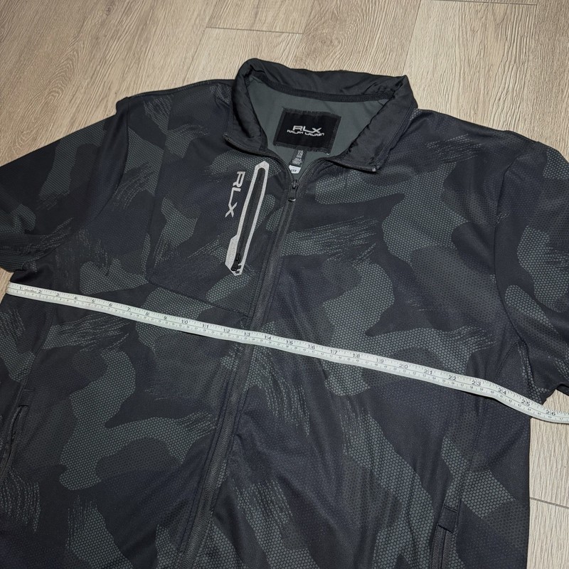 RLX Ralph Lauren Performance Jacket Mens Black Camo Golf Full Zip - 2XL ( XXL ) gallery