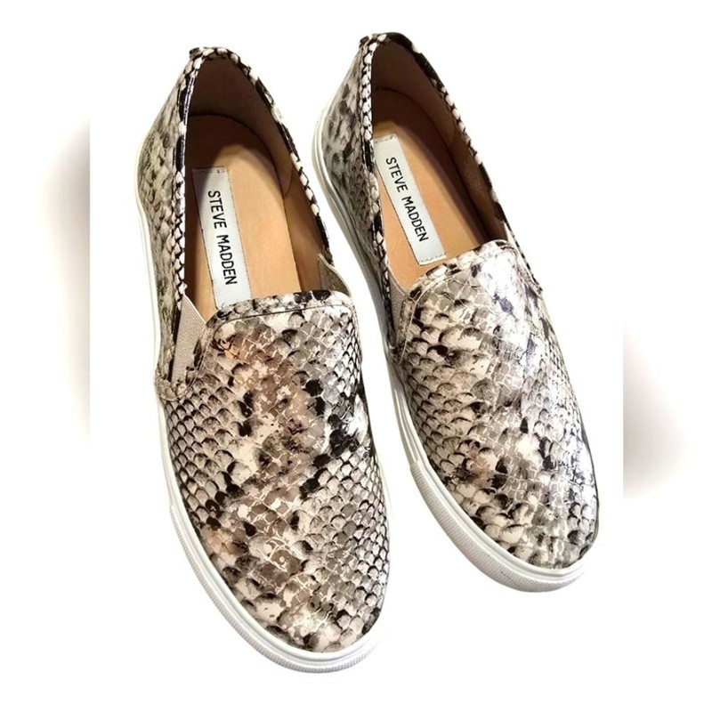 Steve Madden Snake Print Slip-On Sneakers