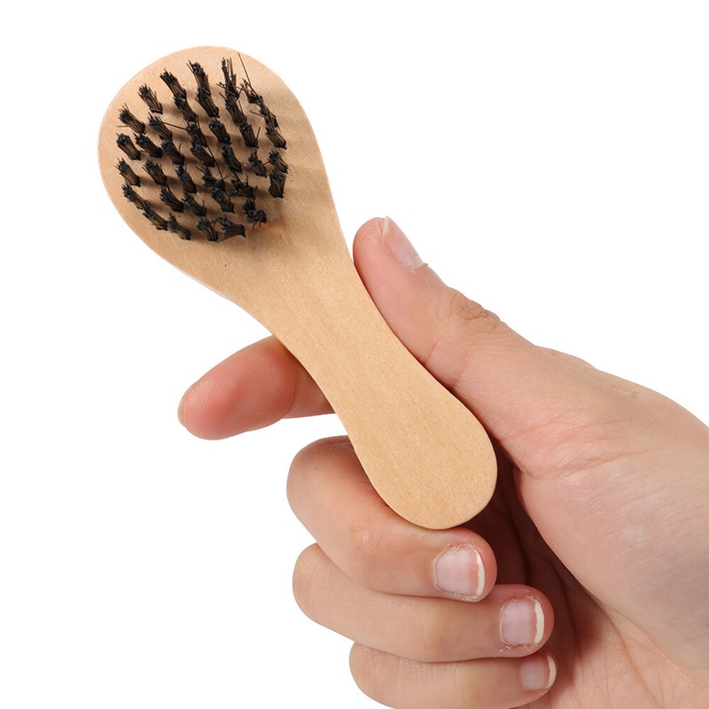3 Pcs Brush Shoe Cleaning Kit Polish Shine Care For Leather Boots Cleaner Set gallery