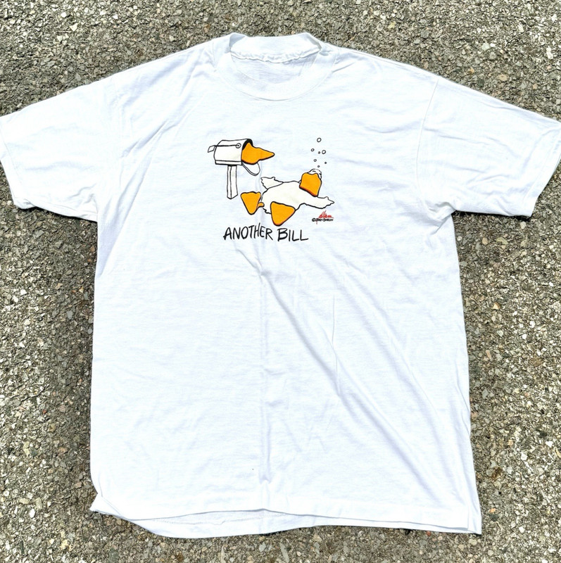 Vintage Duck Bill Retro John Baron Cartoon Comics T Shirt Medium Single Stitch