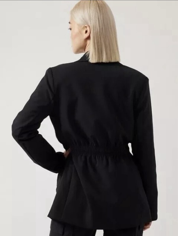 NWT Athleta Endless Blazer Jacket, Black SIZE 0 #860105 X1205H