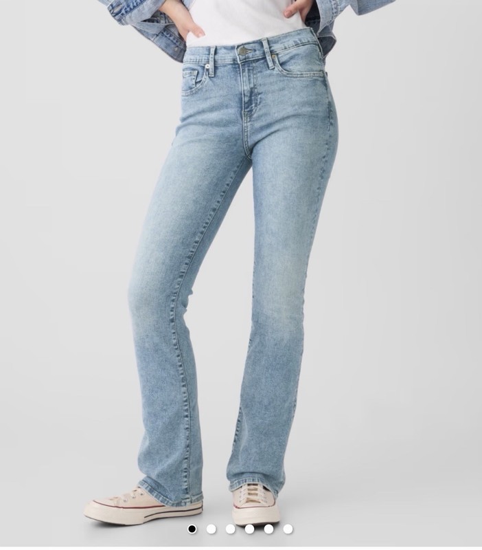 GAP Boys Denim Jeans Bootcut Light Wash Blue Solid Button Closure 12/31R