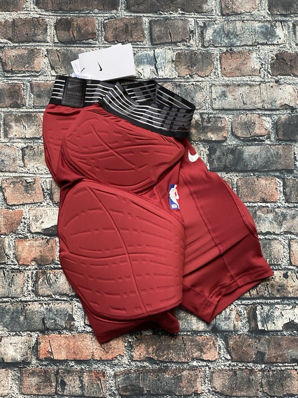 NEW Nike Pro NBA Padded Compression Shorts Red Mens Small Basketball Protective