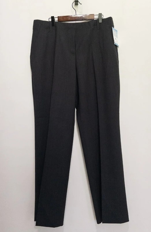 Doc & Amelia Premier Classic Fit Wool Blend Pants Black Trousers Sz 16