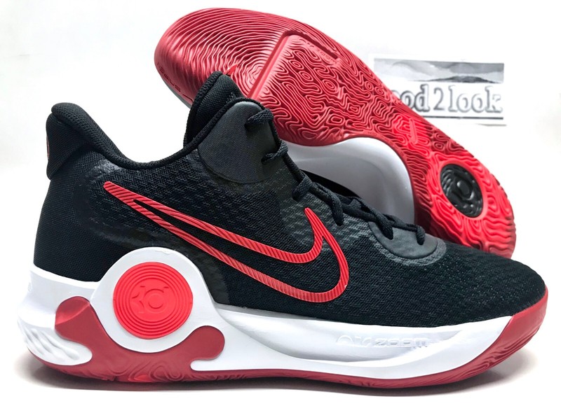 NIKE KD TREY 5 IX BLACK/UNIVERSITY RED-WHITE SIZE MEN’S 14 [CW3400-001]