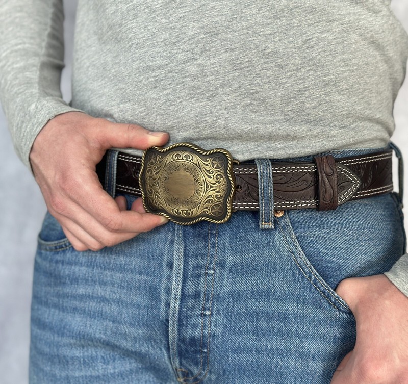 Western Buckle Engraved Belt Buckle Custom Personalized Monogrammed gallery