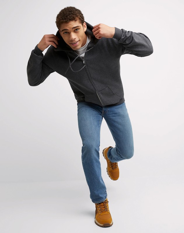 Hanes Full-Zip Hoodie Sweatshirt Ultimate Men's Heavyweight Hood Fleece sz S-3XL gallery