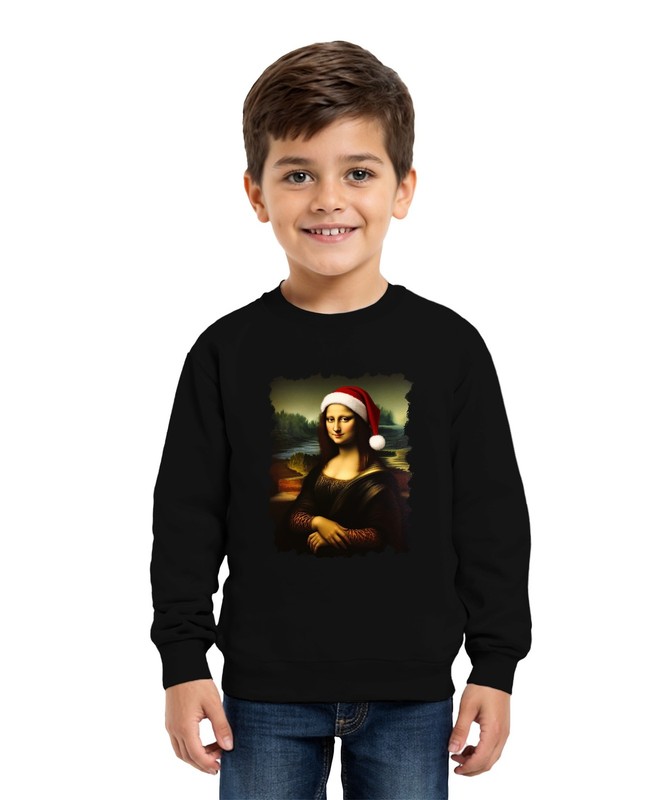 Christmas Hat Renaissance Portrait Parody Classic Gift Unisex Kids Swe gallery