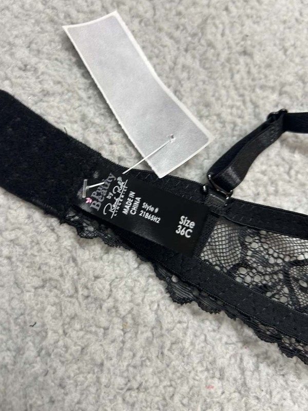 Rene Rofe Bra 36C Push Up Bra Black Lace gallery