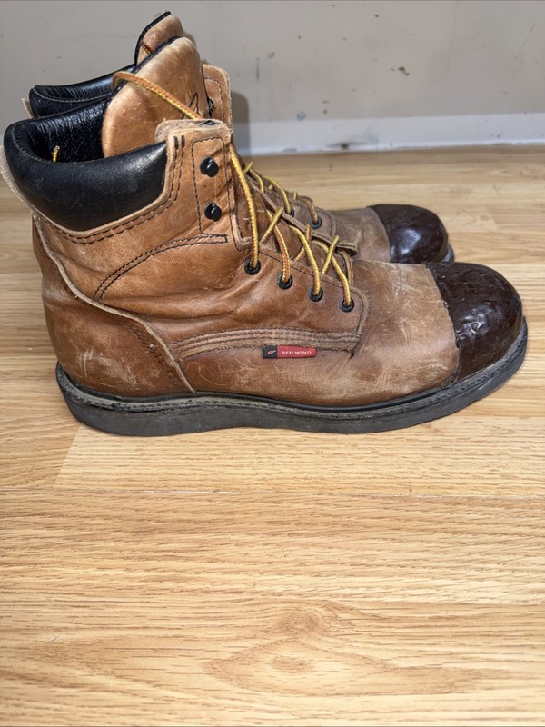 Red Wing 676 Supersole Boots with Brown Tuff Toe Size 12D (Soft Toe) (USA) gallery