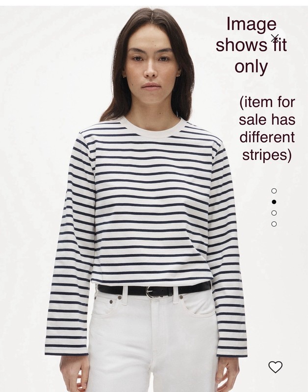 J Crew boyfriend long-sleeve t-shirt, striped, small women's gallery
