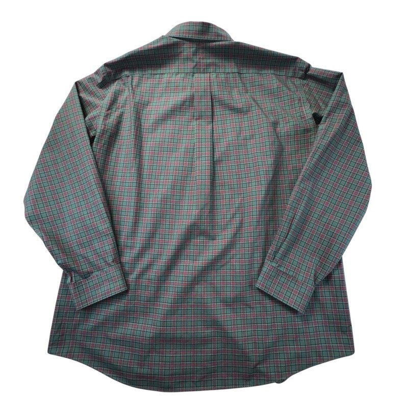 L.L. Bean Green/Red Plaid Button Up Long Sleeves Shirt Mens XL Regular gallery