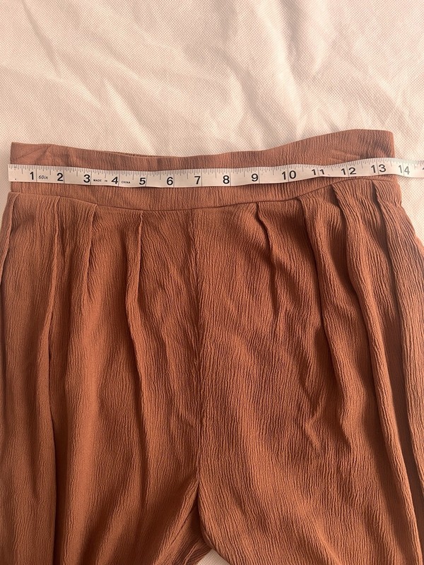 Fashinova Women’s Pant Size L Orange Color 100% Polister Wide Leg gallery