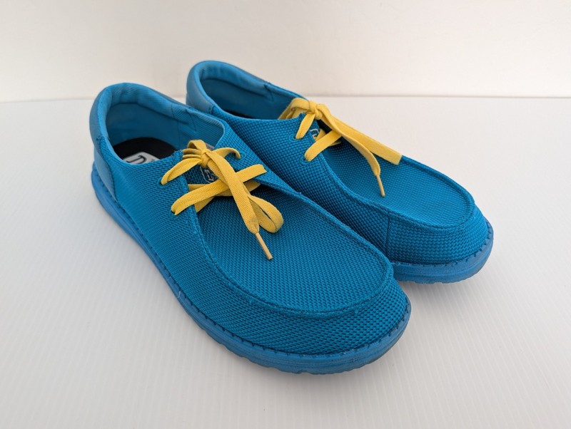Hey Dude Wendy Funk Mono Electric Blue Womens 12 Lightweight Casual Shoes W/ Box