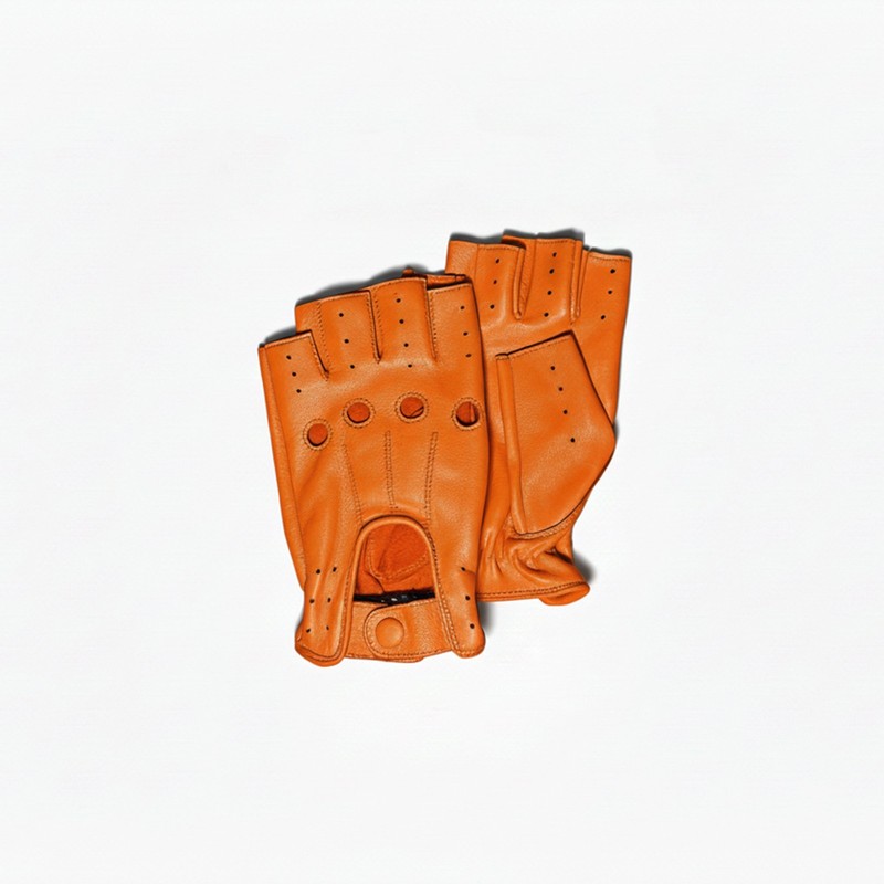 Fingerless 100% Genuine Leather Driving Gloves Chauffer Swift Wears gallery