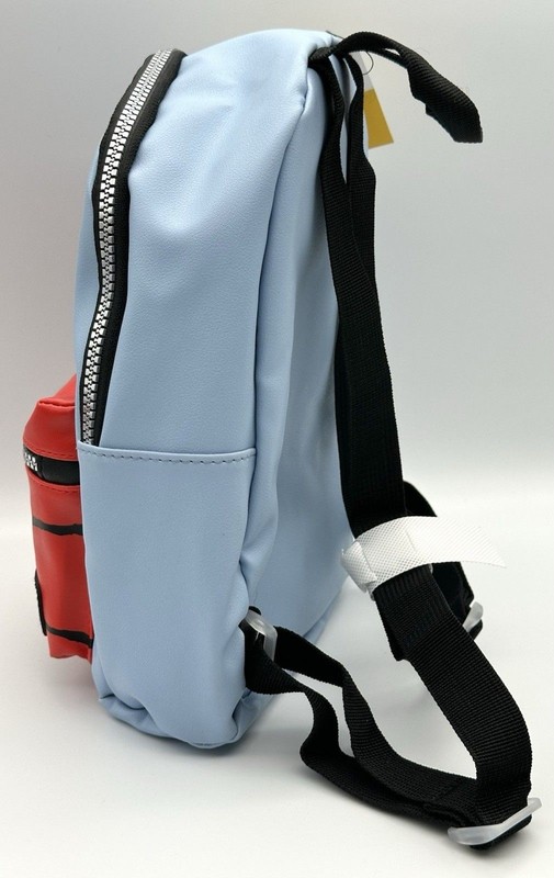 NWT Peanuts Snoopy Sleeping Faux Leather Blue Mini Backpack Purse Bag Diaper Bag gallery