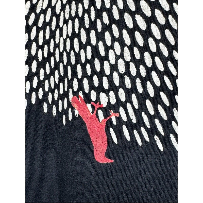 Umsteigan Large Bamboo Hand Screen Printed Black Rice Bamboo Top Red Bird Print gallery