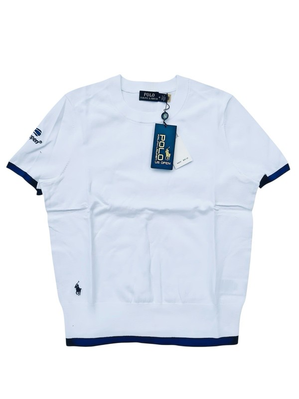 Polo Ralph Lauren Womens US Open Short Sleeve White Sweater Size 2X NWT Rare