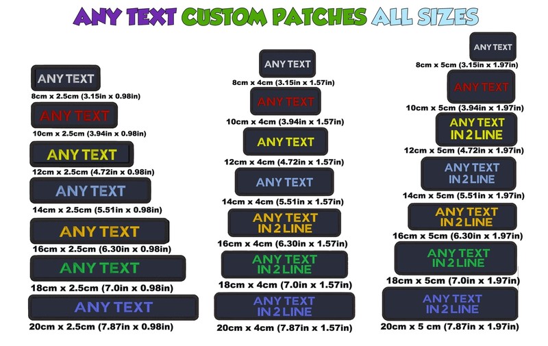 Navy Color CUSTOM Name Text Numbers Embroidery Sew on _Iron on _ HOOK Backing…