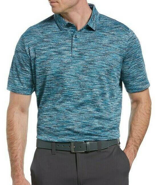 Callaway Eco Opti-Dri Golf Shirt Mens M Real Teal Heather UPF 15 Stretch NWT