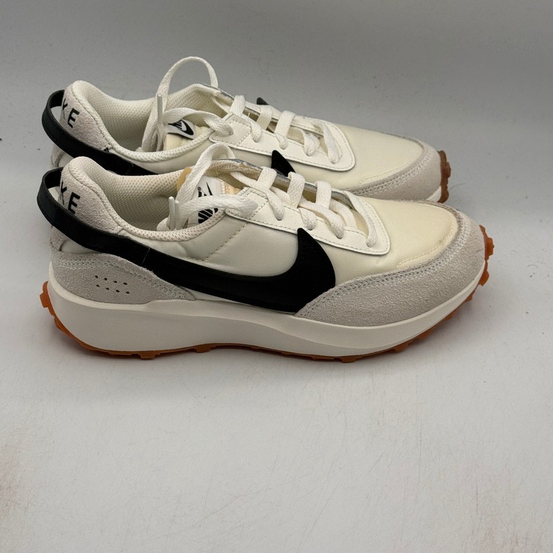 Nike Waffle Debut Women 6 Sail Black Gum Med Brown Retro Wedge DH9523-109