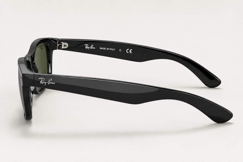 Ray-Ban Sunglasses RB2140 Original Wayfarer Black Frame Green Lenses 50mm Unisex gallery