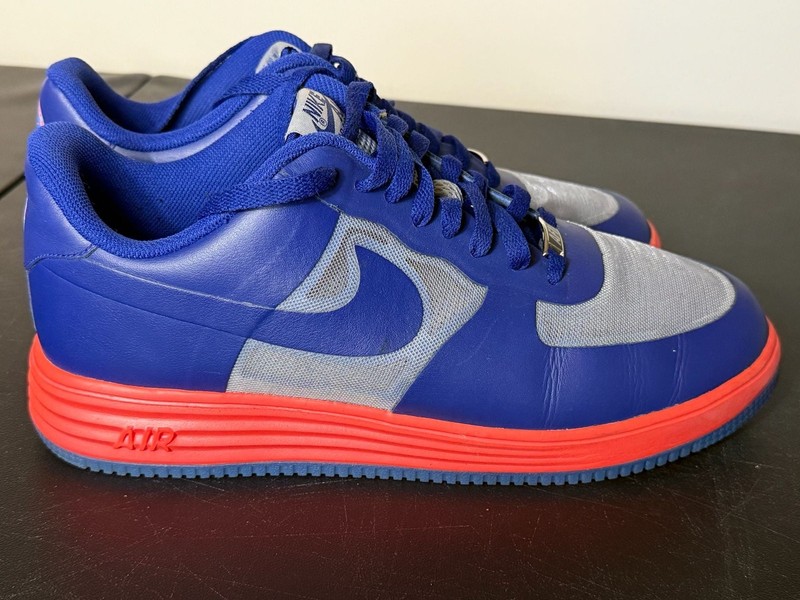Nike Lunar Force 1 Fuse Leather Deep Royal Blue Atomic Red