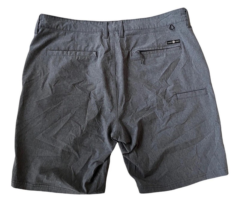 Salty Crew Mens Hybrid Shorts Size 36 Grey Heathered Walk Water Board Shorts gallery