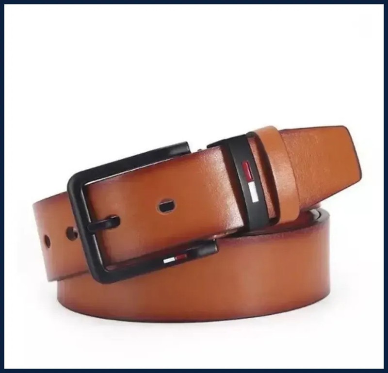 Men’s 120cm x 3.8cm PU Leather Belt Alloy Square Pin Buckle Business Casual