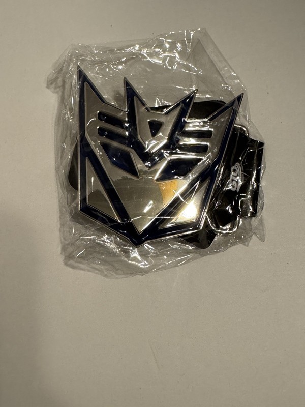 Transformers Decepticon Metal Belt Buckle Hasbro 2008 Blue Enamel Logo