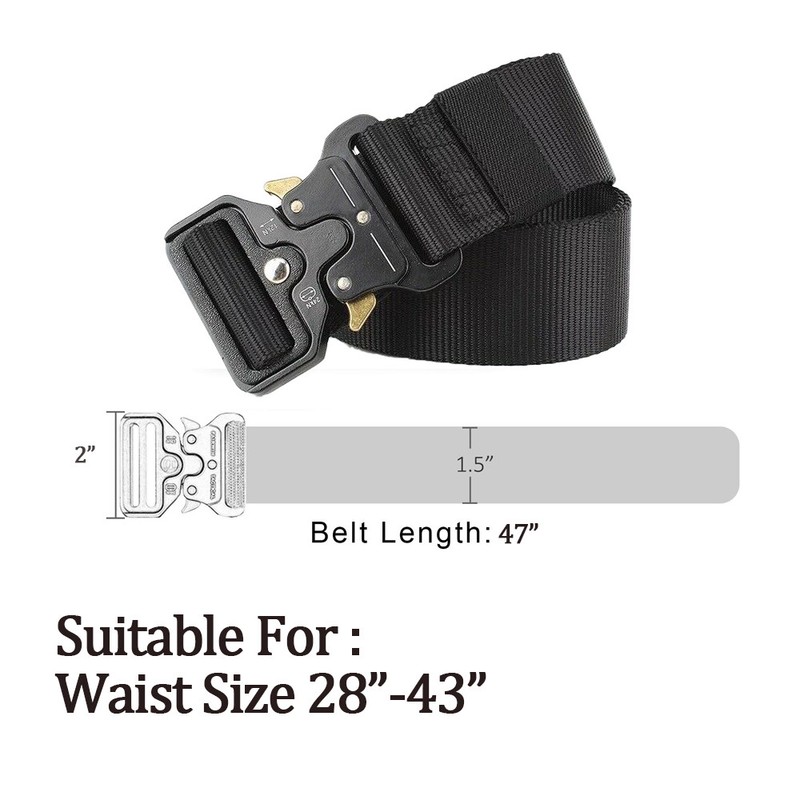 Mens Casual Military Tactical Belt Army Adjustable Quick Release Pants Waistband gallery