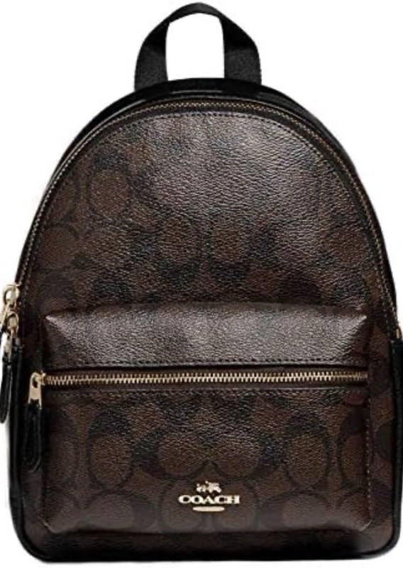 Coach Mini Charlie Backpack In Signature Canvas, Brown New without tags