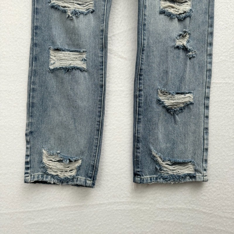 NWT Kancan Los Angeles Women's 5 26W Distressed Straight Fit Denim Jeans gallery