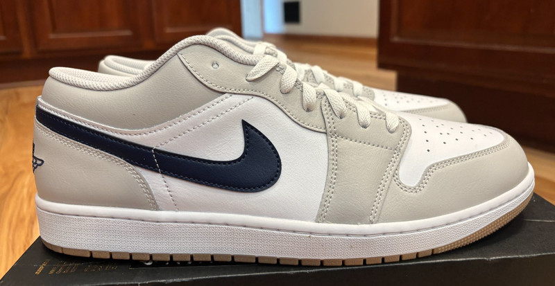 Nike Air Jordan 1 Low Georgetown White Midnight Navy 553558 146 Men’s Size 14