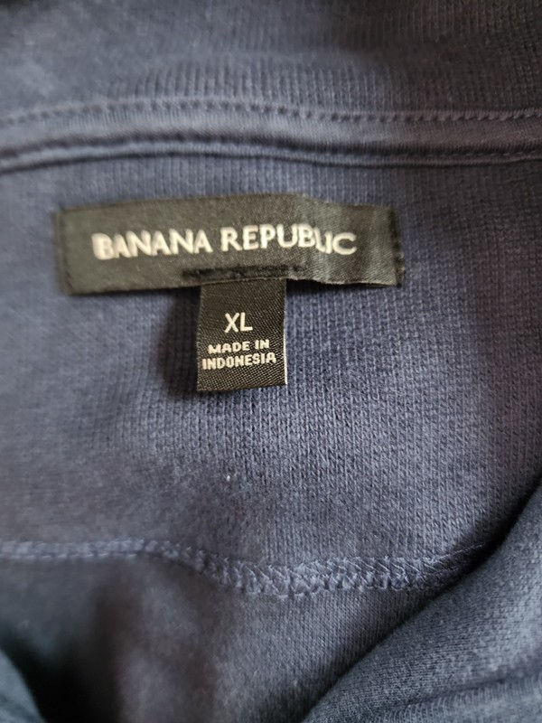 NWT Banana Republic Men's 1/4 Zip Pullover Sweatshirt, Blue, Size XL New gallery
