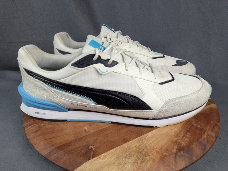 PUMA Suede Porsche Legacy Ivory Glow Blue Atoll Men's Sneaker Size 306983-02 27 gallery