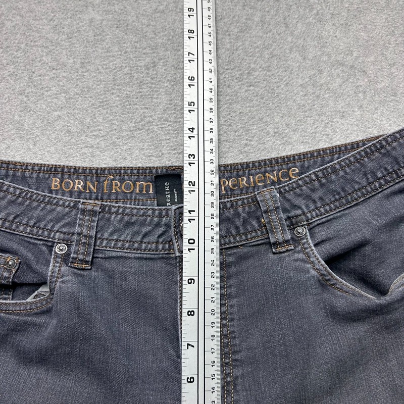 Prana Jeans Mens 36 X 30 Bridger Slim Fit Gray Denim Stretch Lightweight gallery
