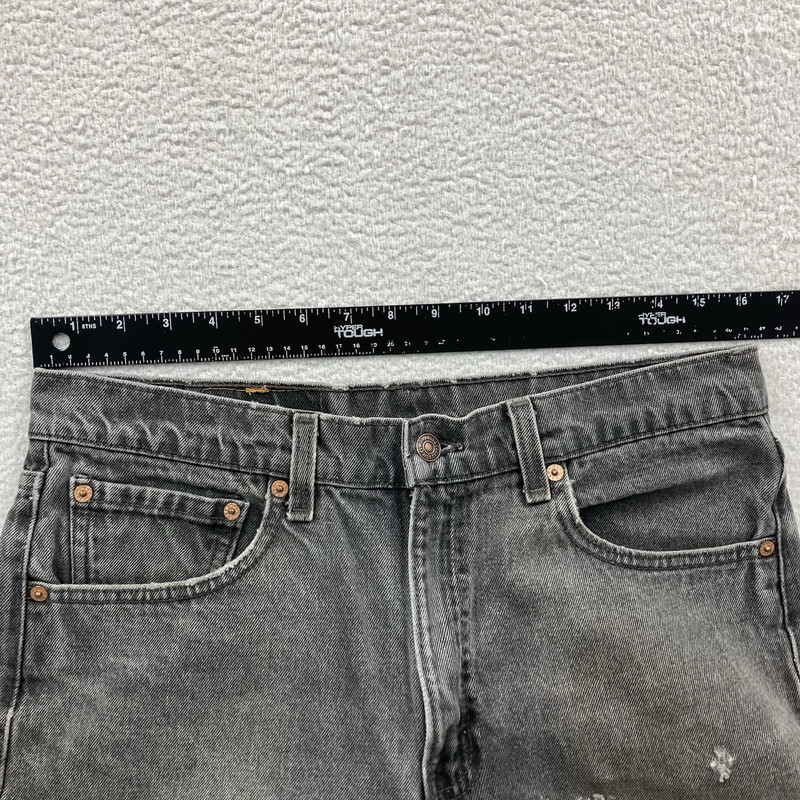 Vintage Levi's 550 Jeans Men 34x30 Faded Black Grey Relaxed Fit Distressed Denim gallery