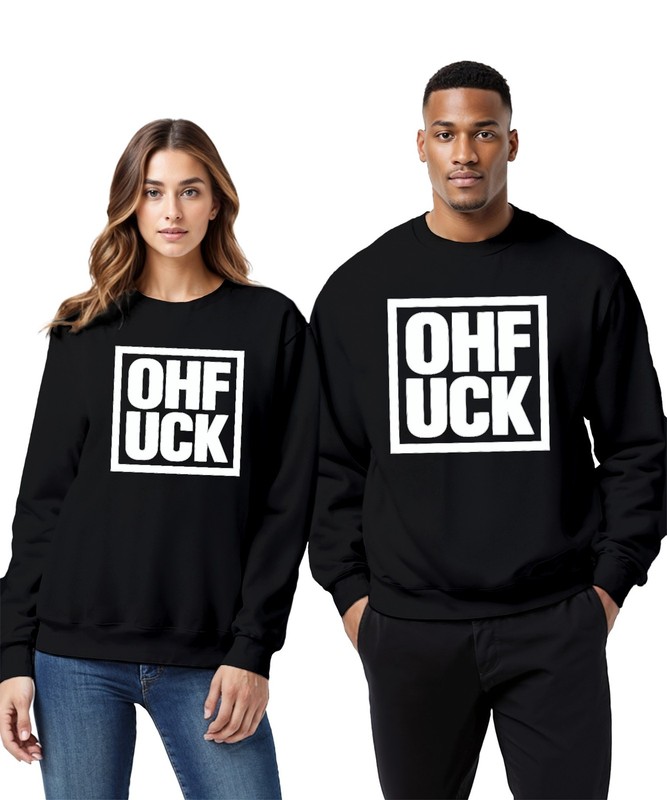 OH FUCK Saying Gift Adult Humour Naughty Party Vintage Unisex Sweatshirt P gallery