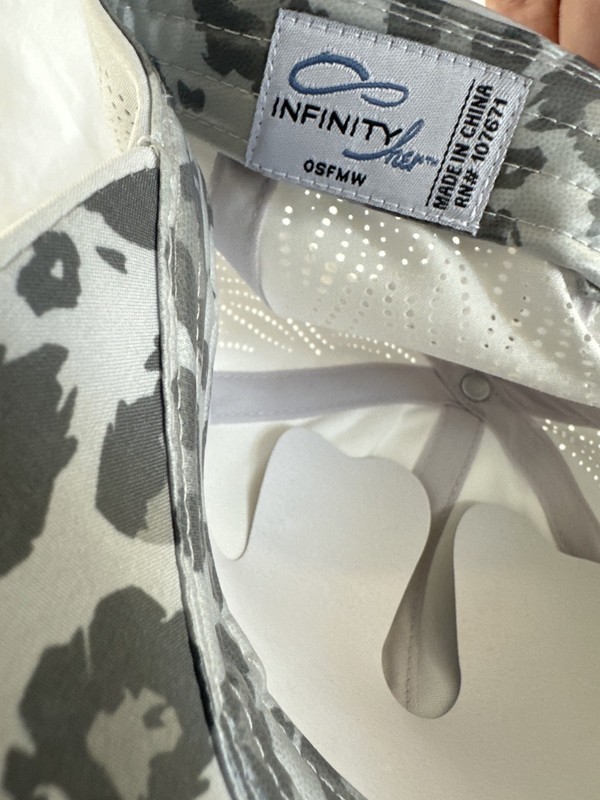 Infinity Her 6-Panel Perforated Performance Hat Cap Adjustable Closure Gray gallery