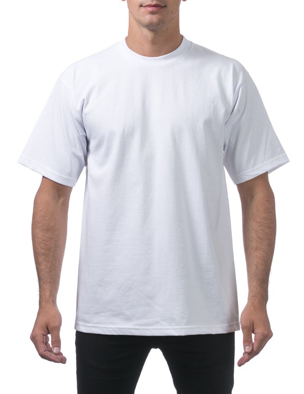 Pro Club Heavyweight T-Shirt Crew Neck Cotton Tee S M L XL 2XL White Black