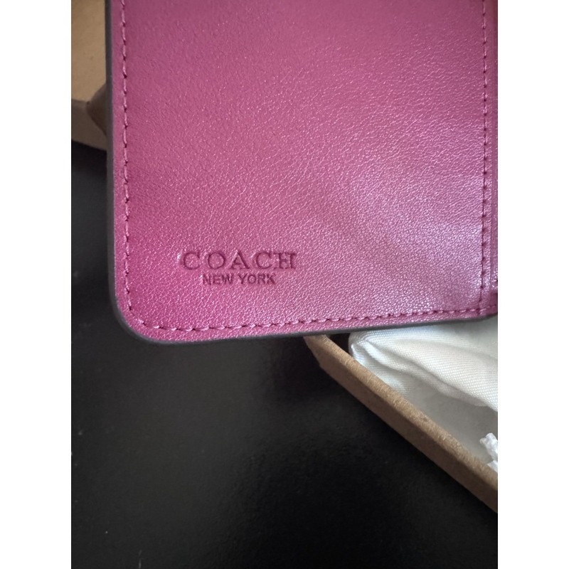 NEW Coach Medium Corner Zip Wallet In Signature Canvas Pink CW786 PERFECT GIFT gallery