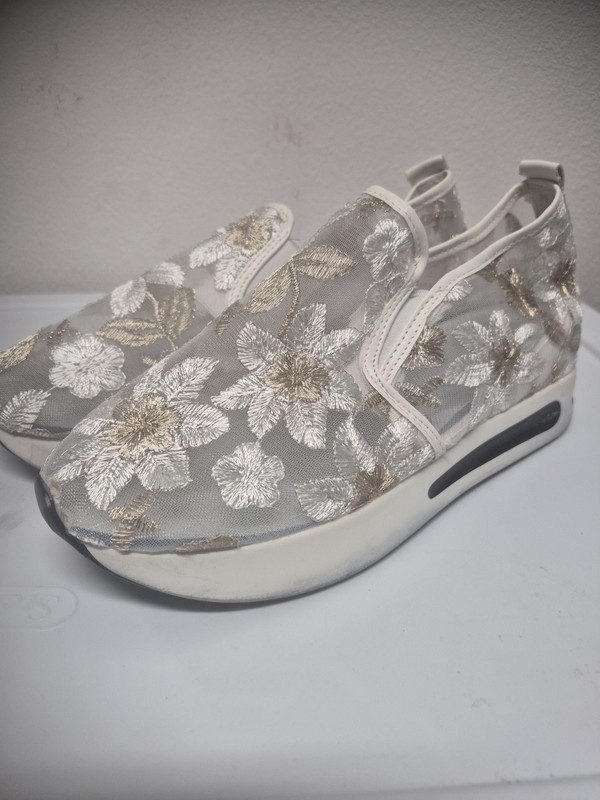 women 40 trainers orthopedic shoes floral.embroidery mesh textil sports size 10