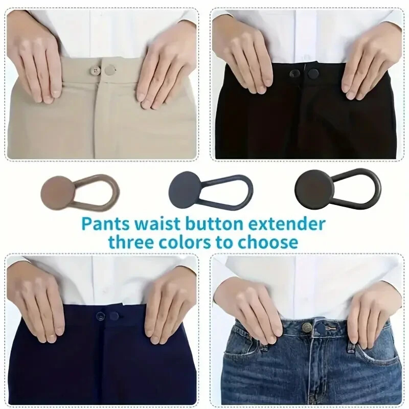 12Pcs Button Extenders For Jeans Pants Waistband Expander Pants Waist Extension gallery