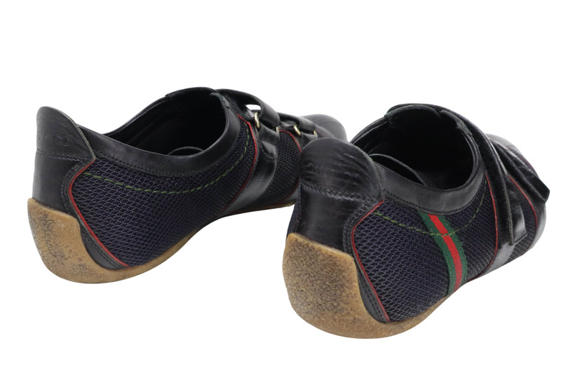 Gucci Shoes Men's (EU) 43.5 Low Top Round Top Sneakers Touch Closures Logo gallery