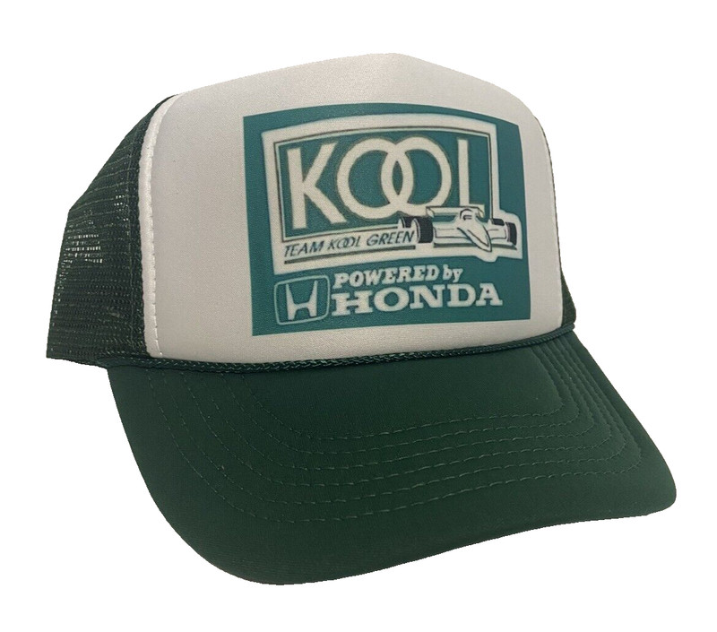 Vintage KOOL Racing Hat Formula 1 Trucker Hat Snapback Honda Racing Dark Green gallery