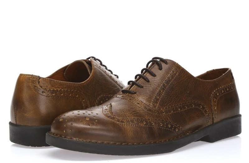 J. KODA Mens ‘Berenger’ Camel Leather Wingtip Oxfords Sz 43 – 231915