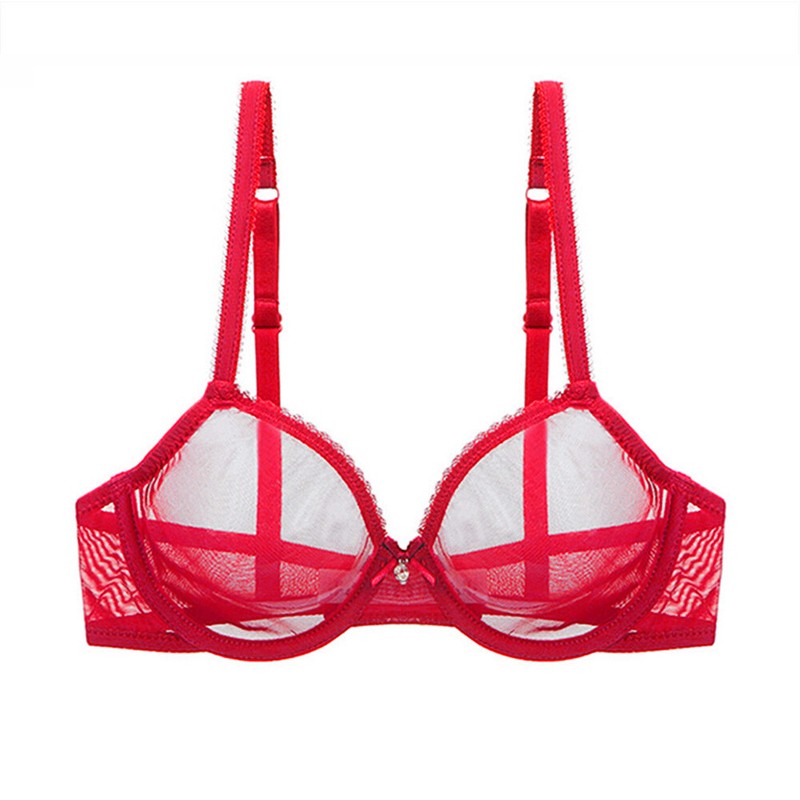 Lace See Through Bras Breathable Womens Bra Sexy Lingerie Unpadded Brassiere BHS