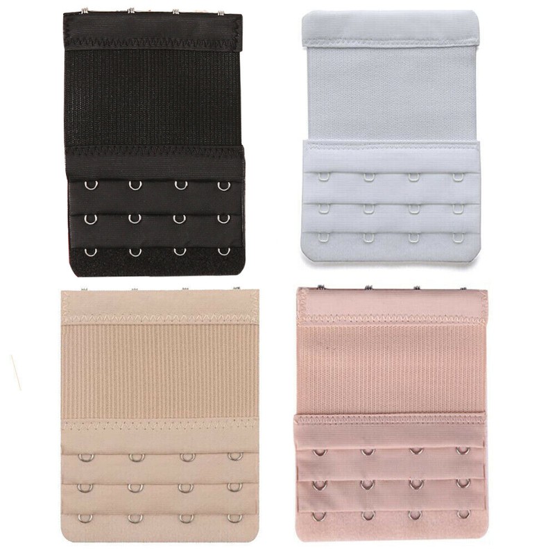 4Pcs Adjustable Bra Extender 2/3/4 Hooks with Elastic Underwear Strap Extension
